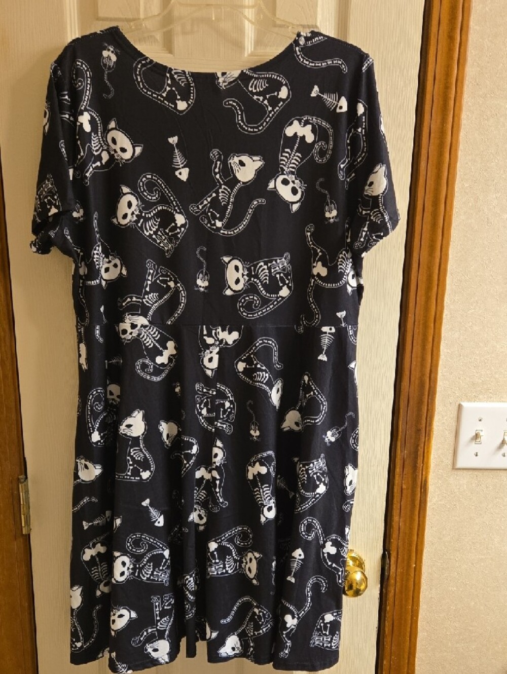 Ladies Black Cat Skeleton Print Dress - Brand Unspecified - Picture 5 of 5
